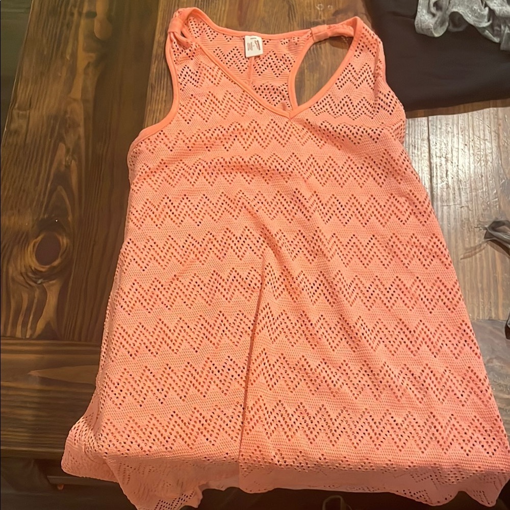 Arizona Jeans Peach Sleeveless Crochet Top